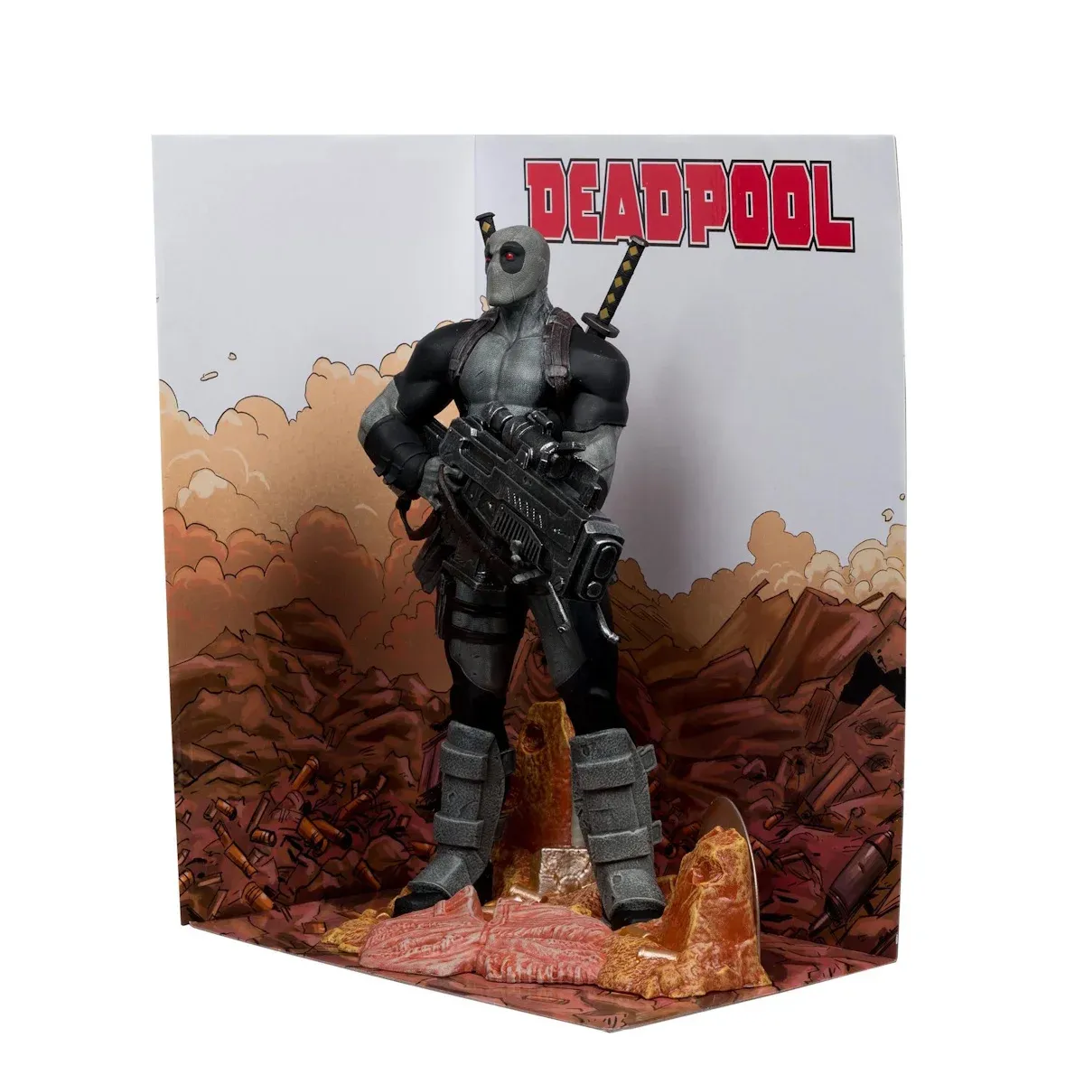 mcfarlane marvel – deadpool (grey suit chase) figura, 27cm + strip - slika 6