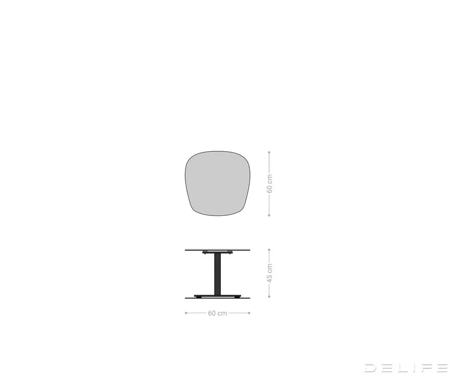 pomoćni stolić elenya 60x60cm, materijal: keramika aspetto concreto - slika 8