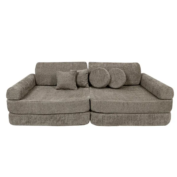 Velika modularna sofa za djecu - Premium bukle, bež boje - Zagreb