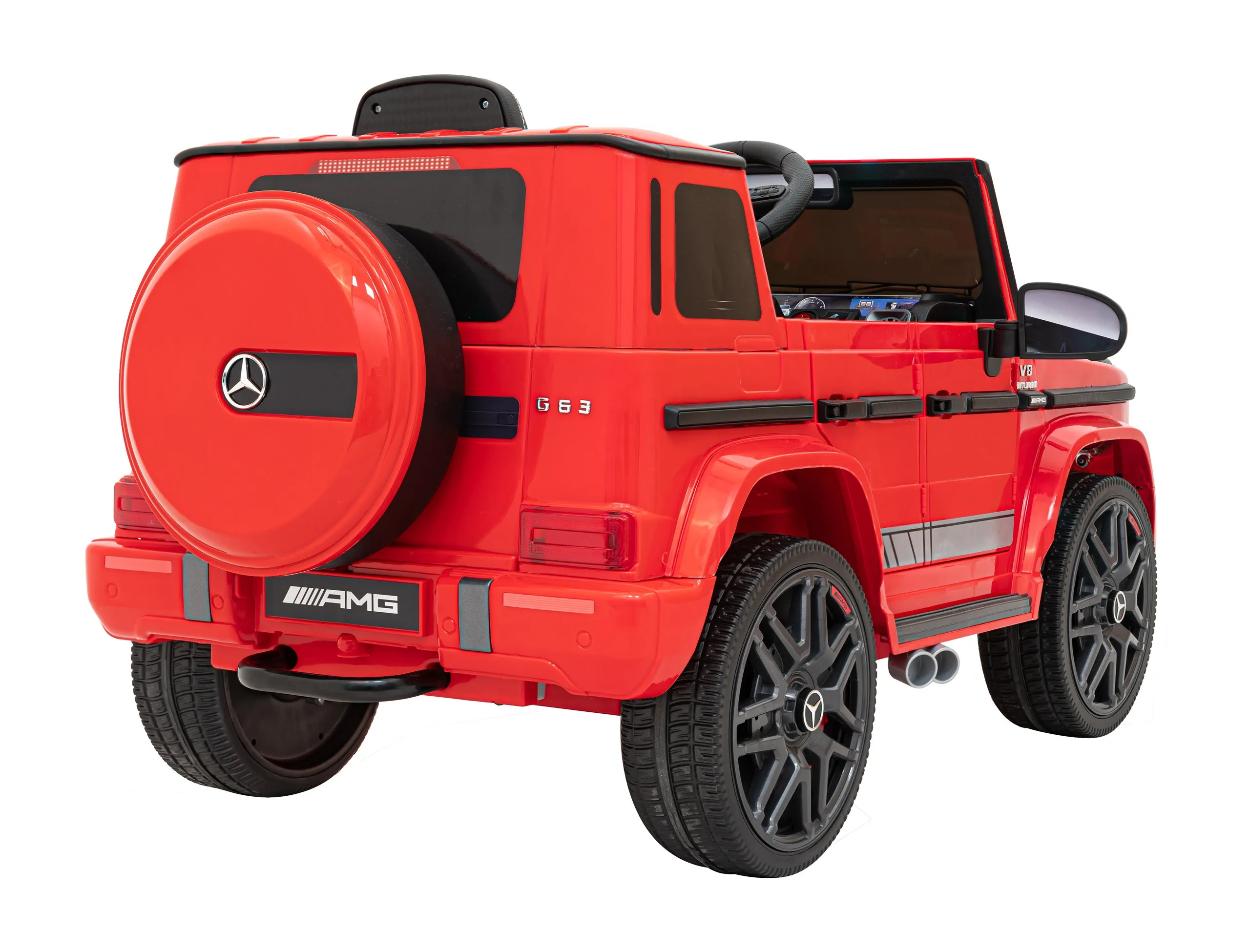 licencirani auto na akumultor mercedes g63 - crveni - slika 5