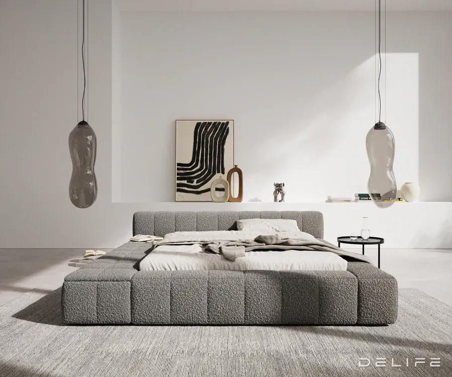 okvir kreveta espazio, materijal: boucle - slika 4