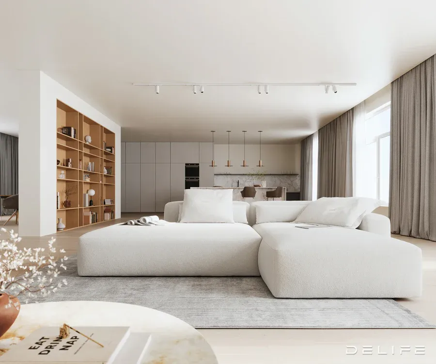 modularna garnitura freestyle 310x200cm, materijal: boucle - slika 3