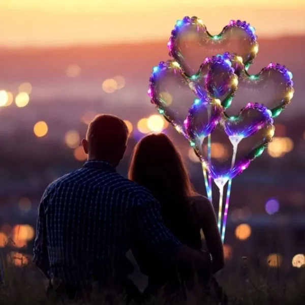 magični led balon u obliku srca - slika 4