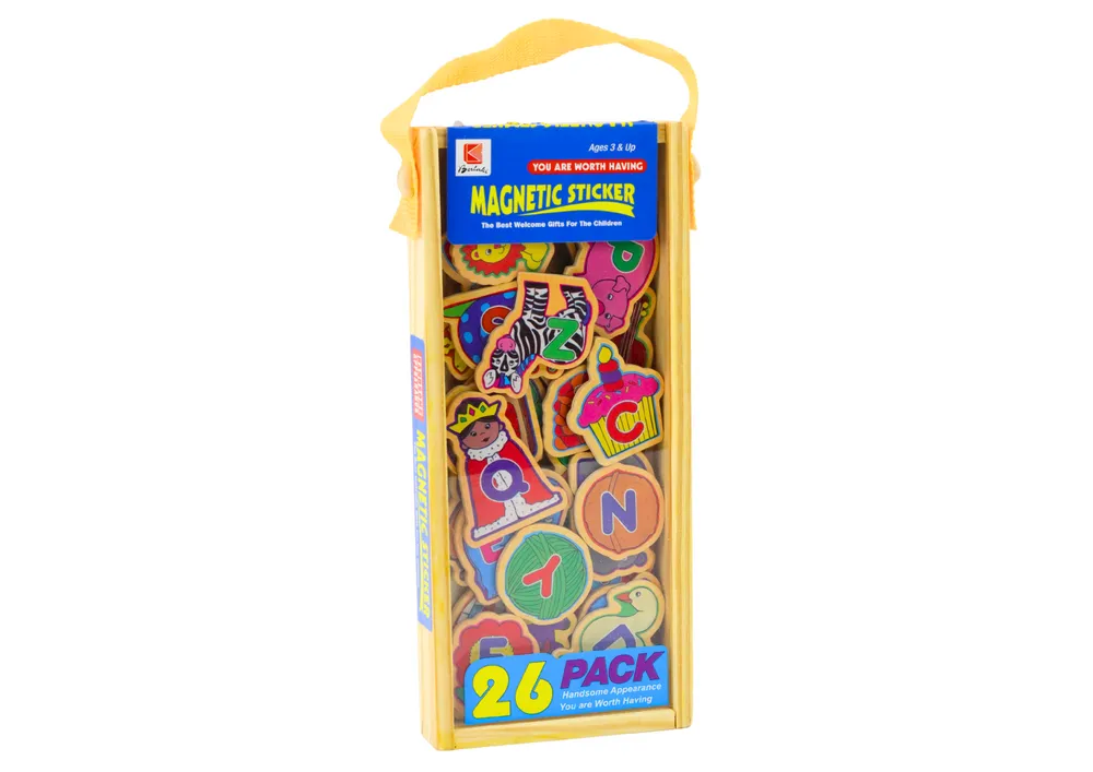 set of wooden magnets letters pictures animals objects 26 pieces - slika 4