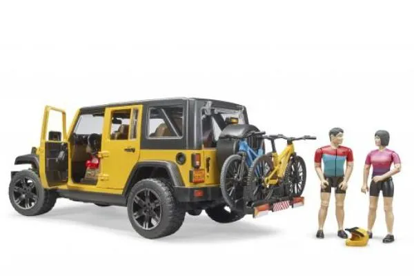 bruder jeep wrangler rubicon unlimited s brdskim biciklom i biciklisto - slika 3