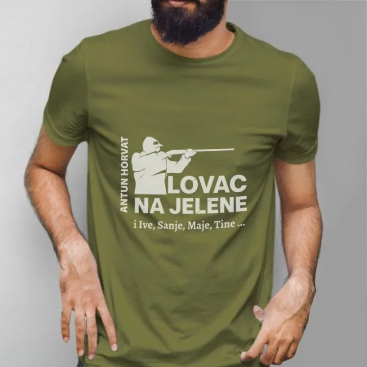 personalizirana muška majica lovac na jelene - slika 2