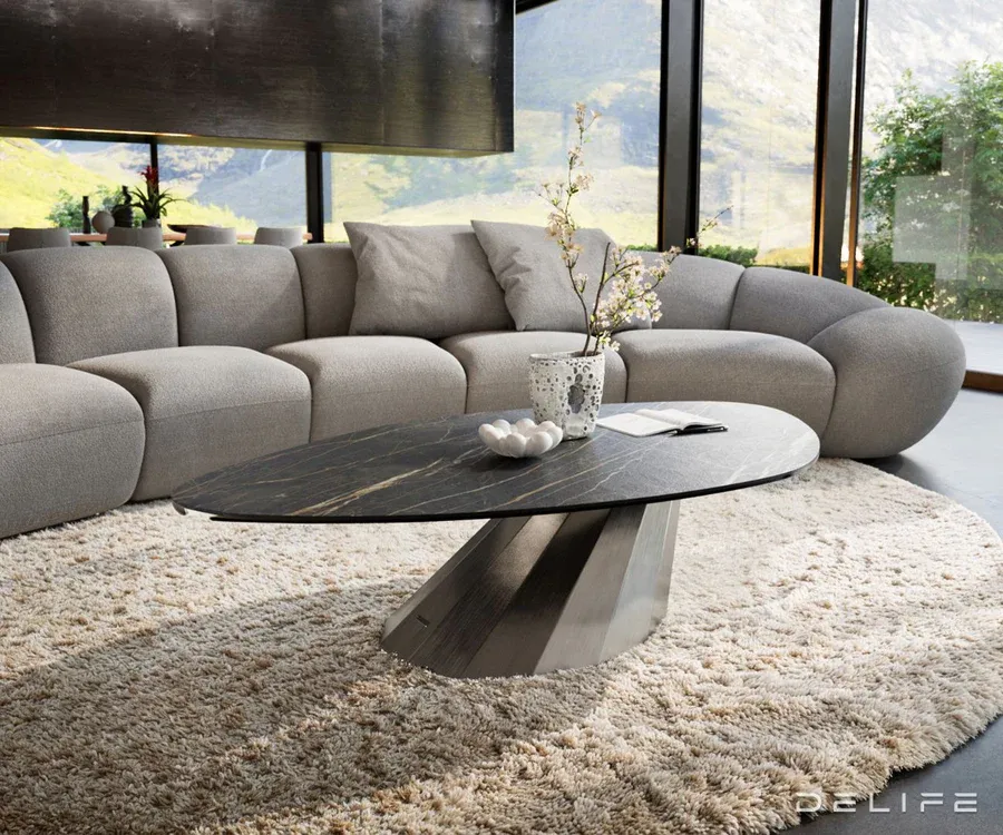 Klub stolić Edge 140x76cm, Materijal: Keramika Noir Desir - Čakovec