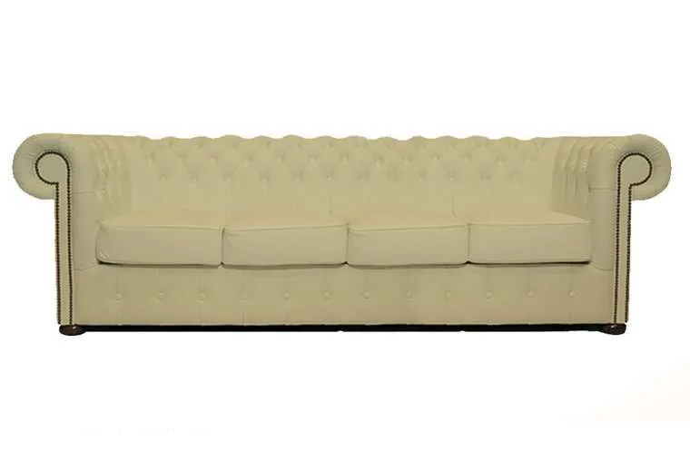 Chesterfield Garnitura Class Leather | 4-sjedišta | Vanilla - Ježdovec, Zagreb