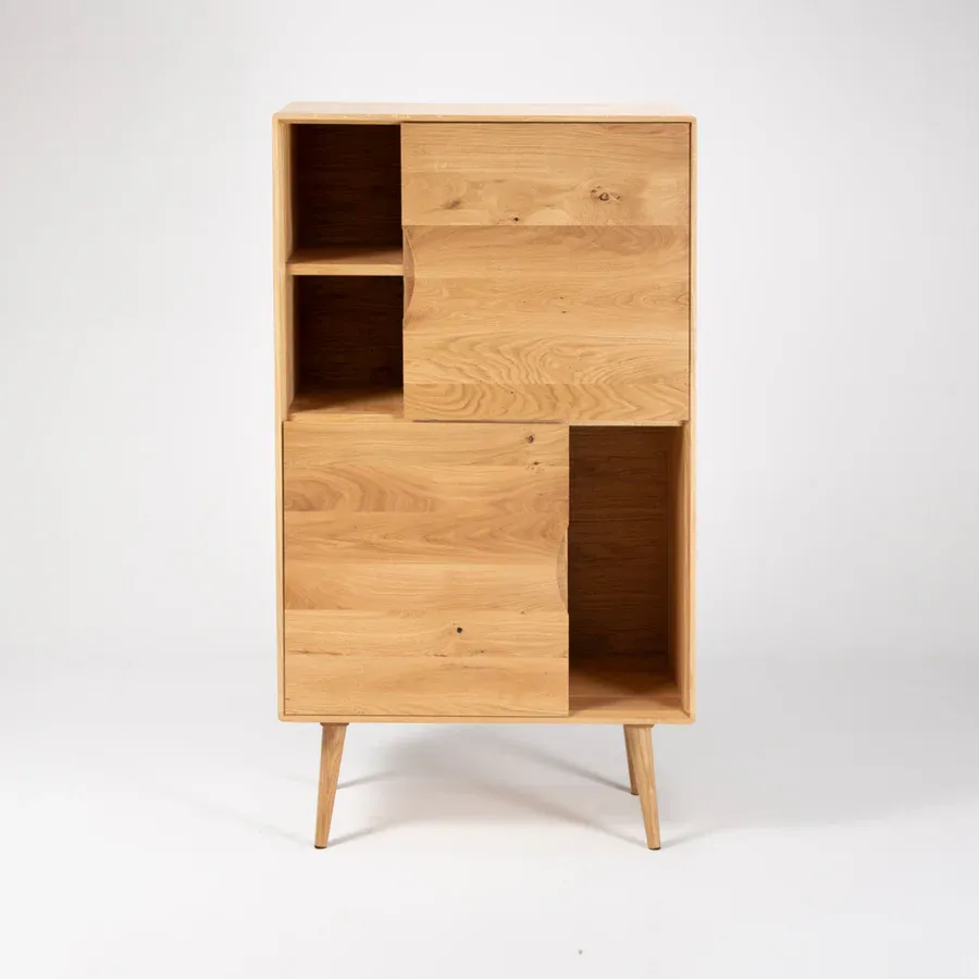 komoda mua 74.3x131.8cm, materijal: puno drvo hrast - slika 2