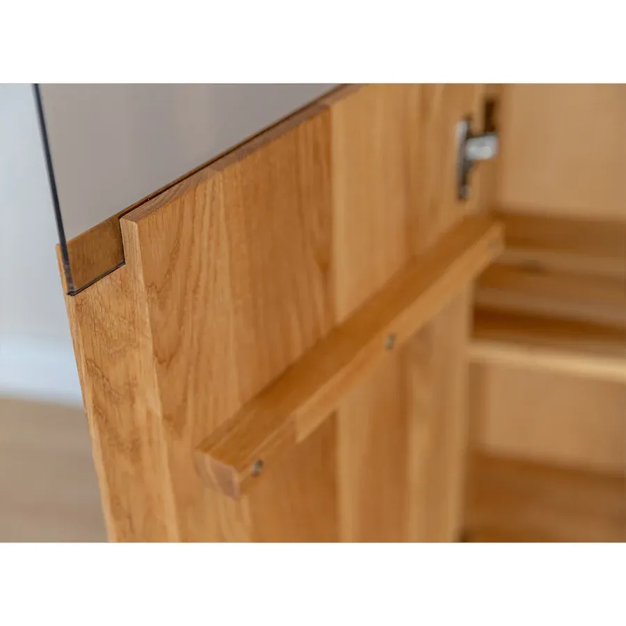 vitrina collodi 84,50x205cm, materijal: masivno drvo hrast - slika 10