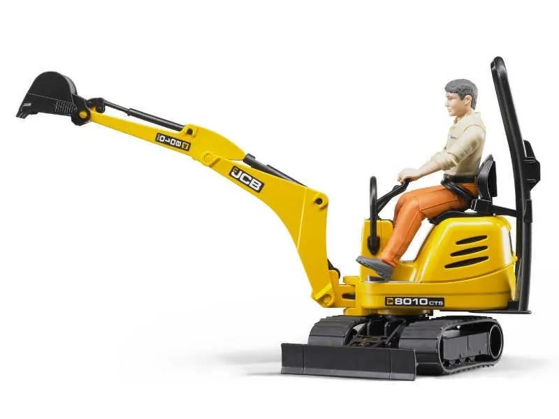 bruder bager jcb micro excavator + radnik - slika 2