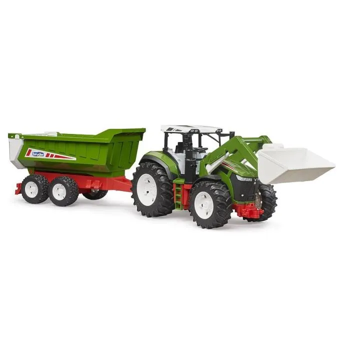bruder traktor roadmax s prikolicom i utovarivačem - slika 4