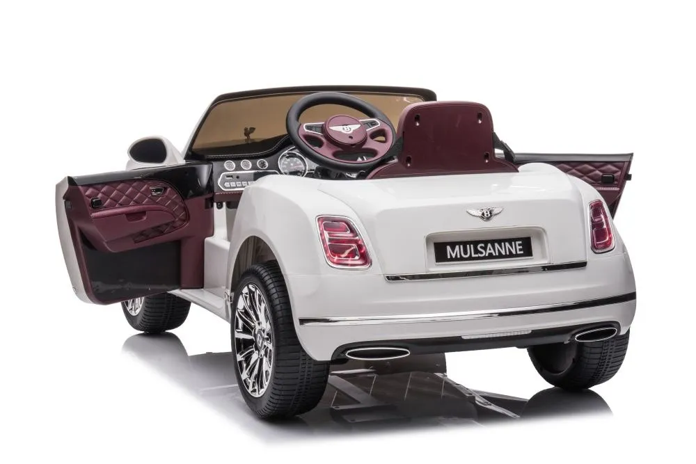licencirani auto na akumulator bentley mulsanne - bijeli - slika 3