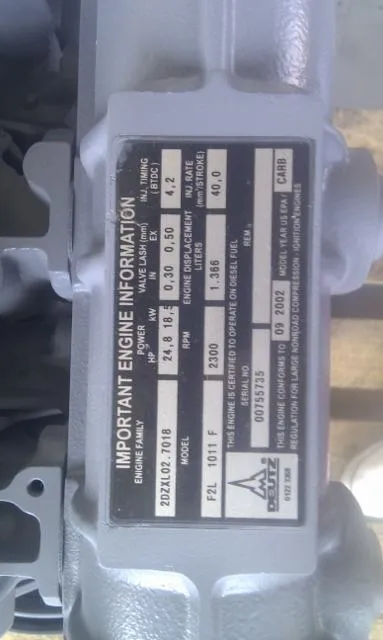 deutz motor f2l1011f original za valjak bomag i hamm - slika 6