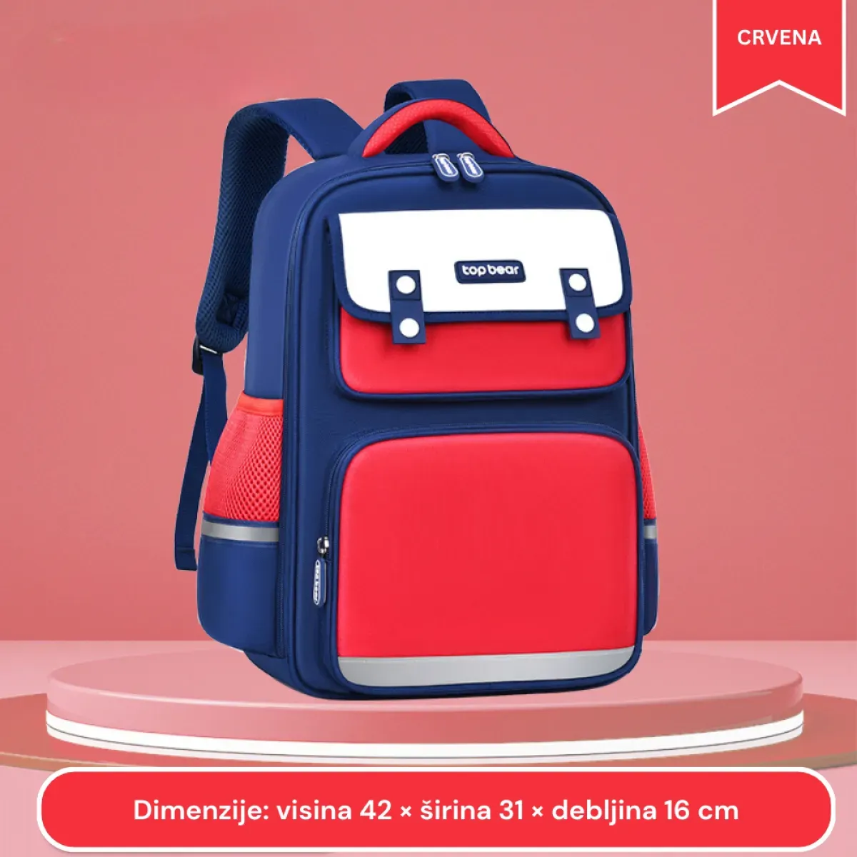 top bear - dječja školska torba s ergonomskim leđima – više boja - slika 5