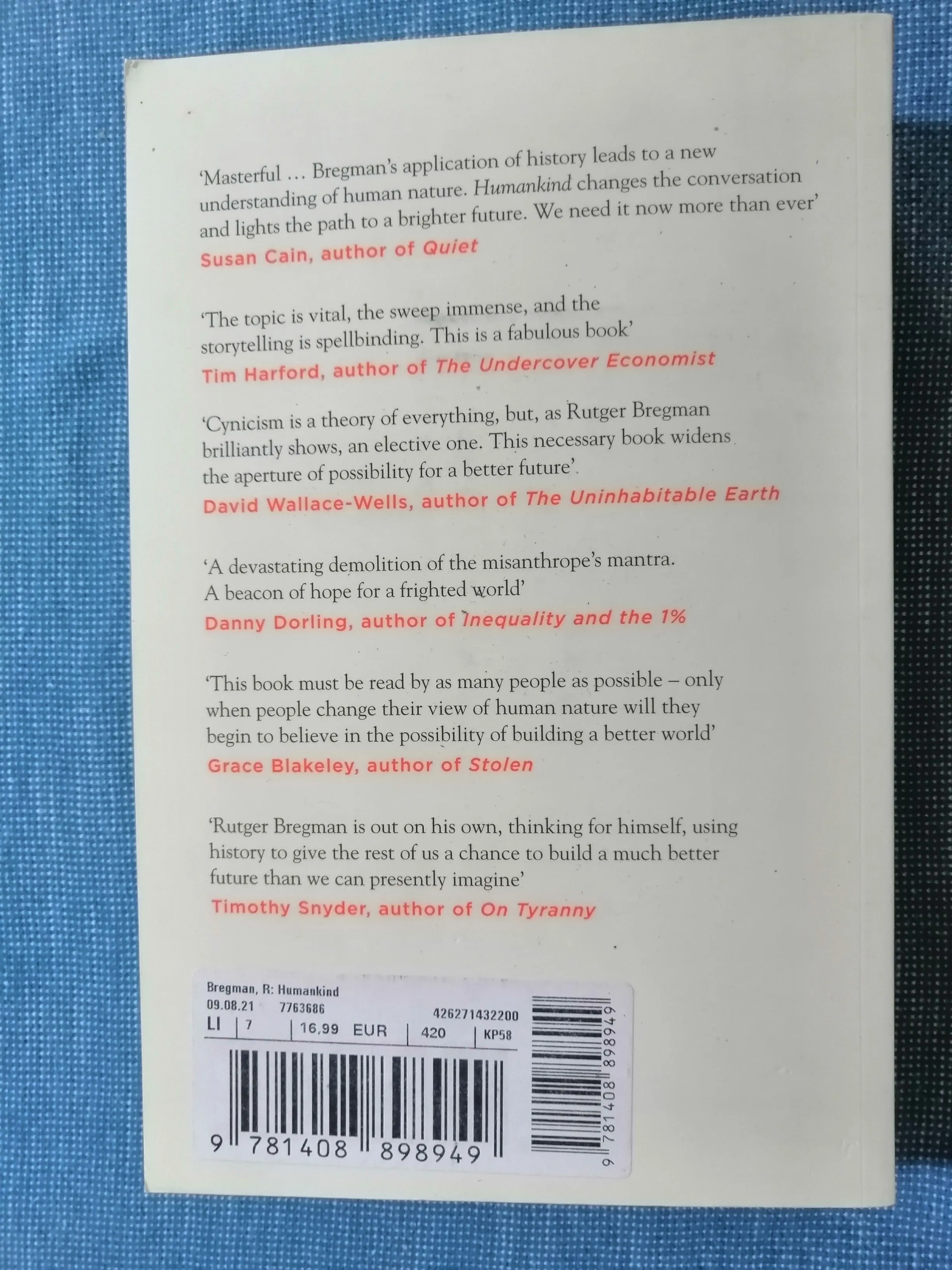 rutger bregman – humankind : a hopeful history [b120] - slika 6
