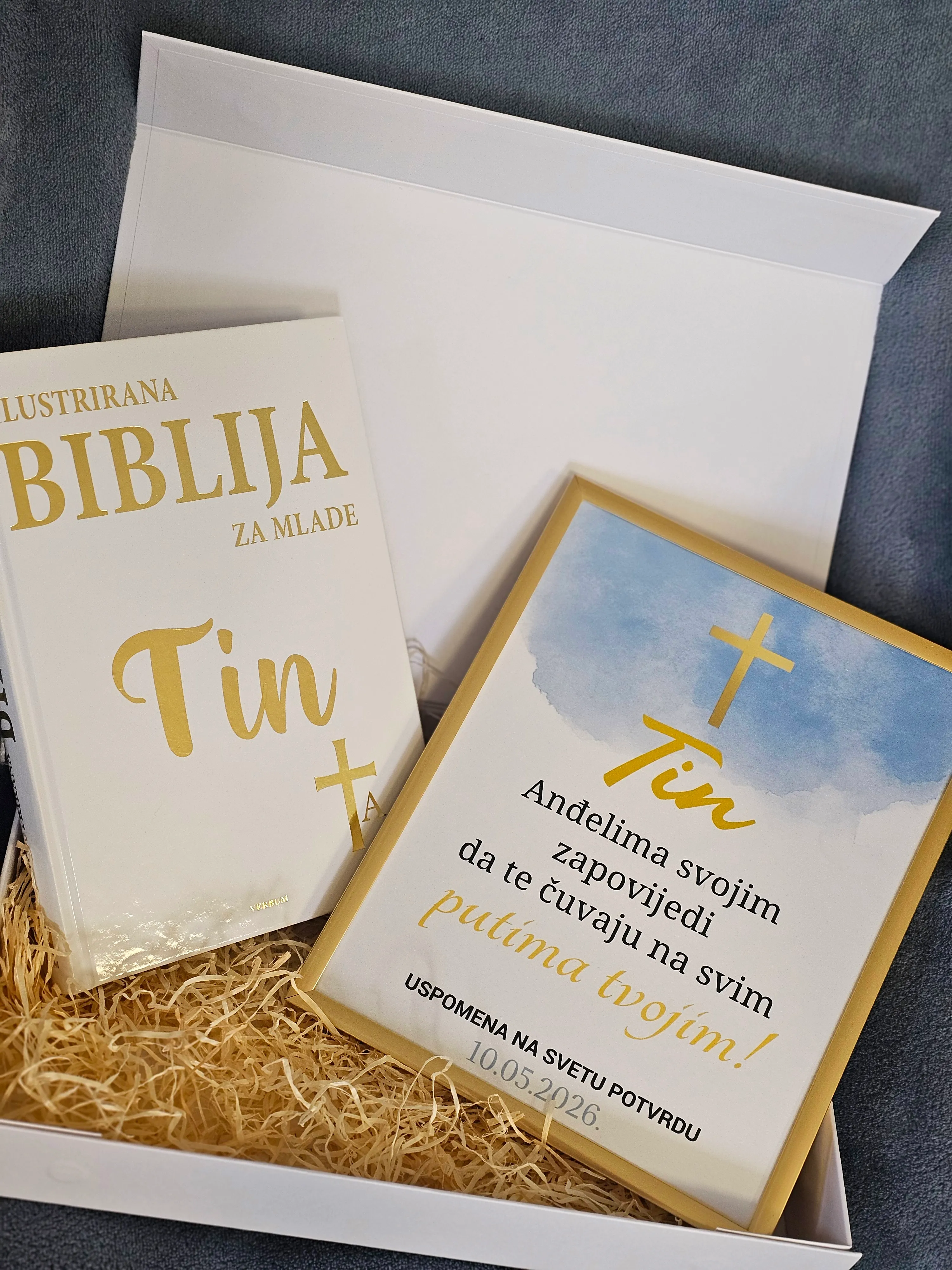 poklon za krizmu / potvrdu – biblija i okvir - slika 4