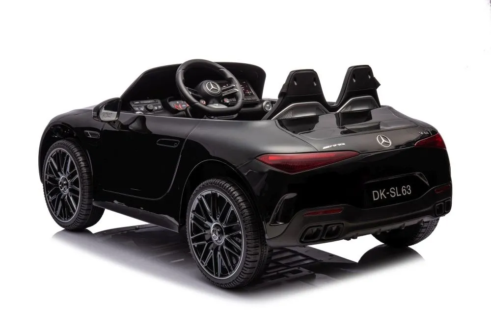 licencirani auto na akumulator mercedes amg sl63 - crni/lakirani - slika 11