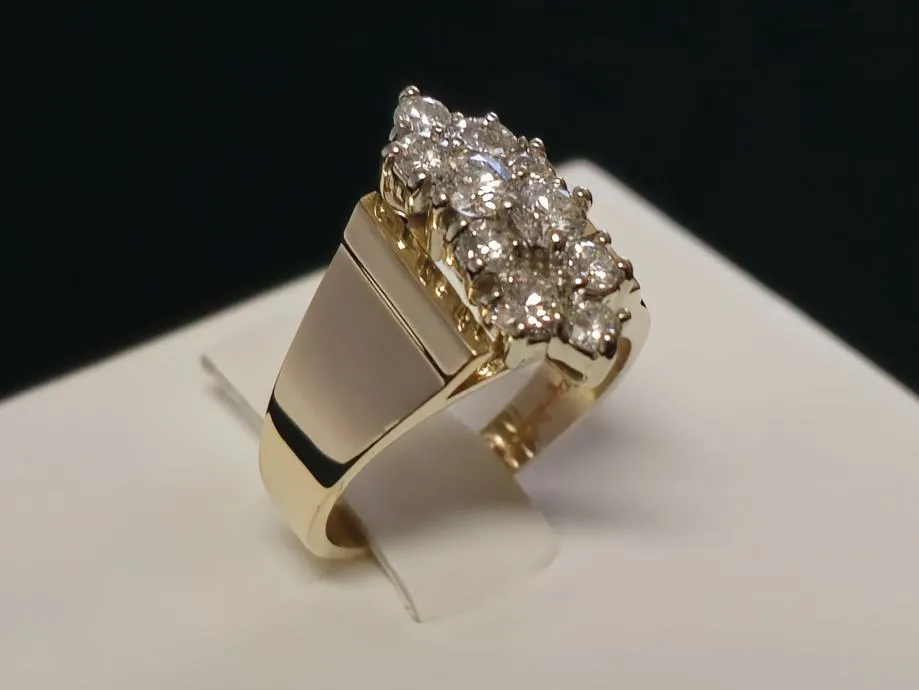 zlatni prsten s dijamantima 0,76ct / r1, rate! - slika 2