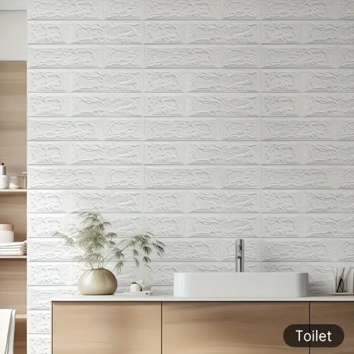 samoljepljiva tapeta 3d cigla (77 cm x 70 cm) - slika 2