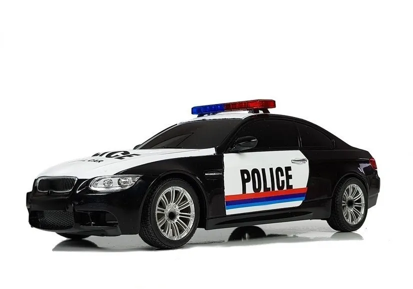 auto na daljinsko upravljanje car police 1:18 – bijeli - slika 3