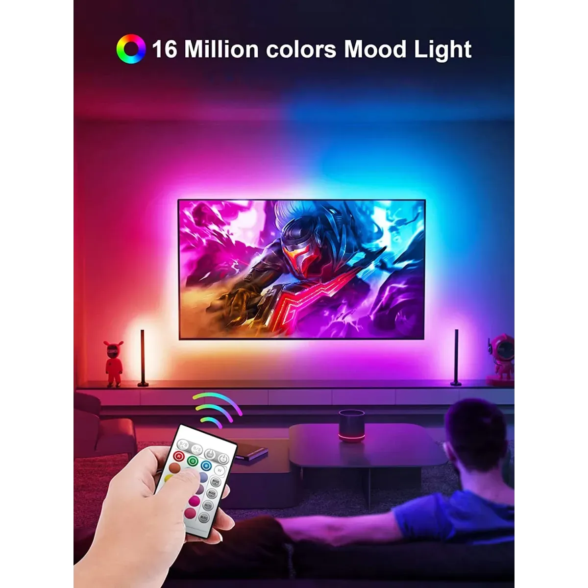 usb led traka 200 cm s daljinskim rgb relax tv - slika 4