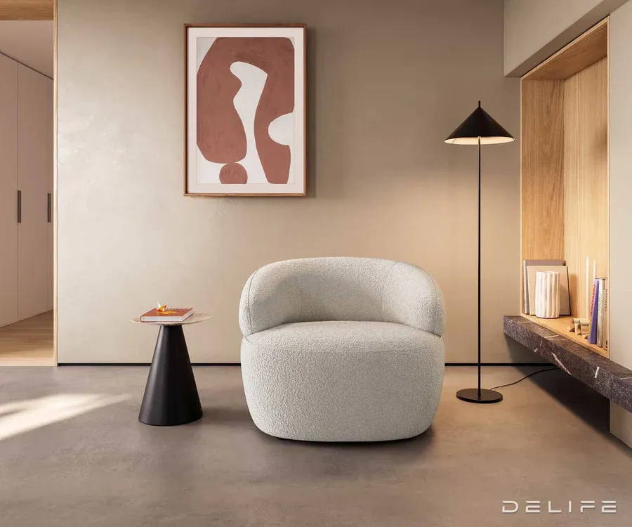 fotelja nova 88x88cm, materijal: boucle - slika 3
