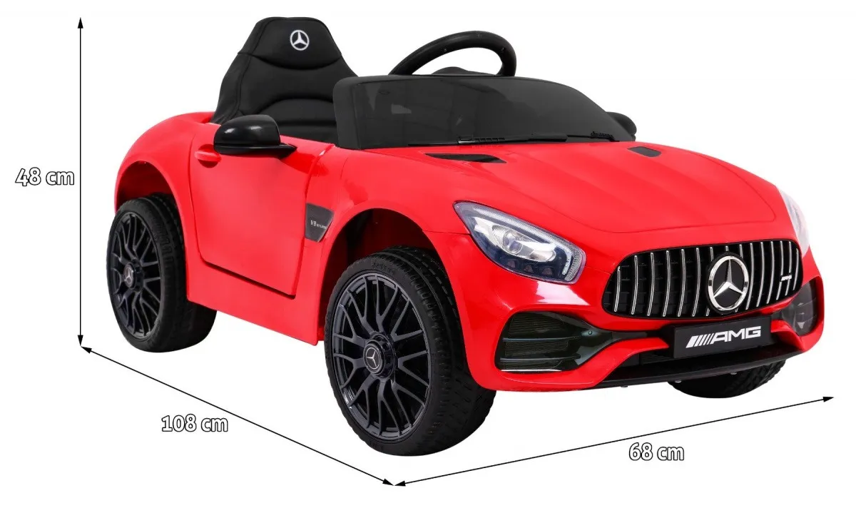 licencirani auto na akumultor mercedes mercedes benz gt - crveni - slika 2