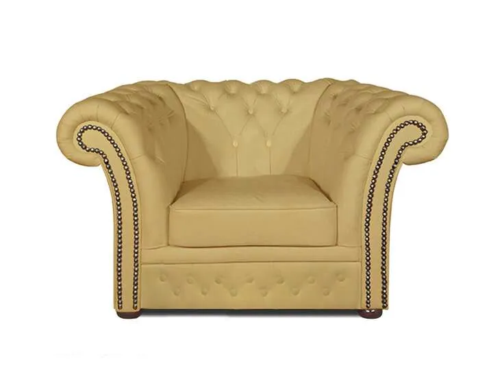 Chesterfield Fotelja Winfield Basic Luxe Leather | 1-sjedište | Ivory - Ježdovec, Zagreb