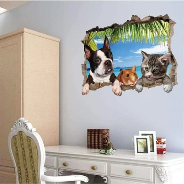 zidna naljepnica 3d - pet friends - slika 3