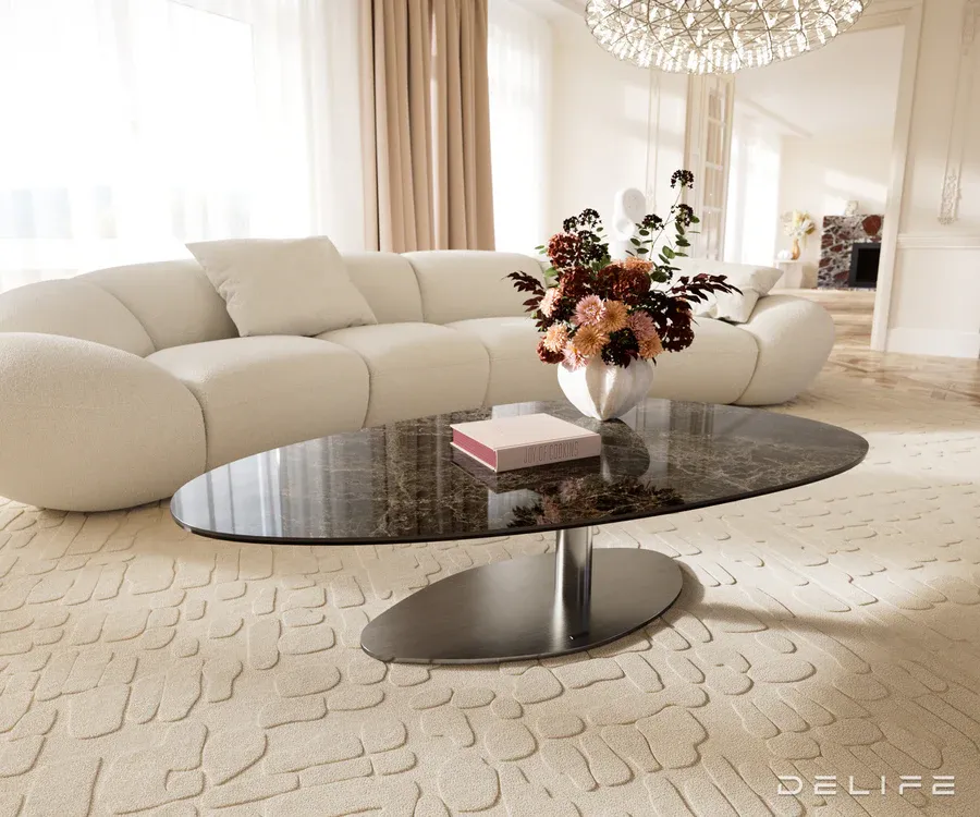 Klub stolić Edge 140x75cm, Materijal: Keramika Laminam Emperador - Čakovec
