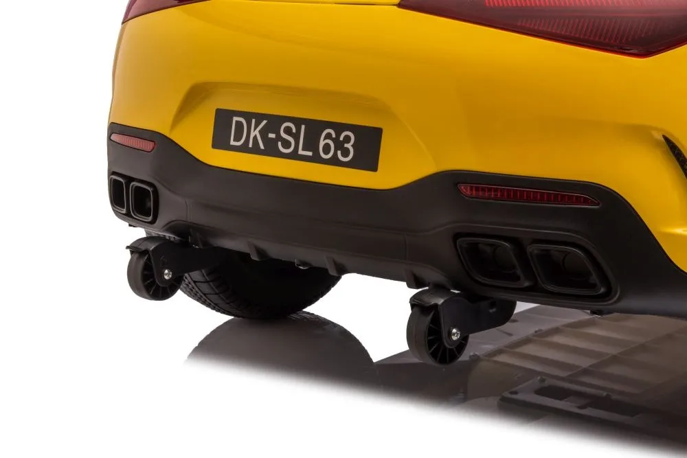 licencirani auto na akumulator mercedes amg sl63 - žuti/lakirani - slika 5