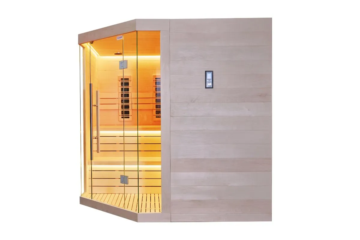kombinirana sauna kutna – 214 x 214 x 210 – elite – aspen - slika 2