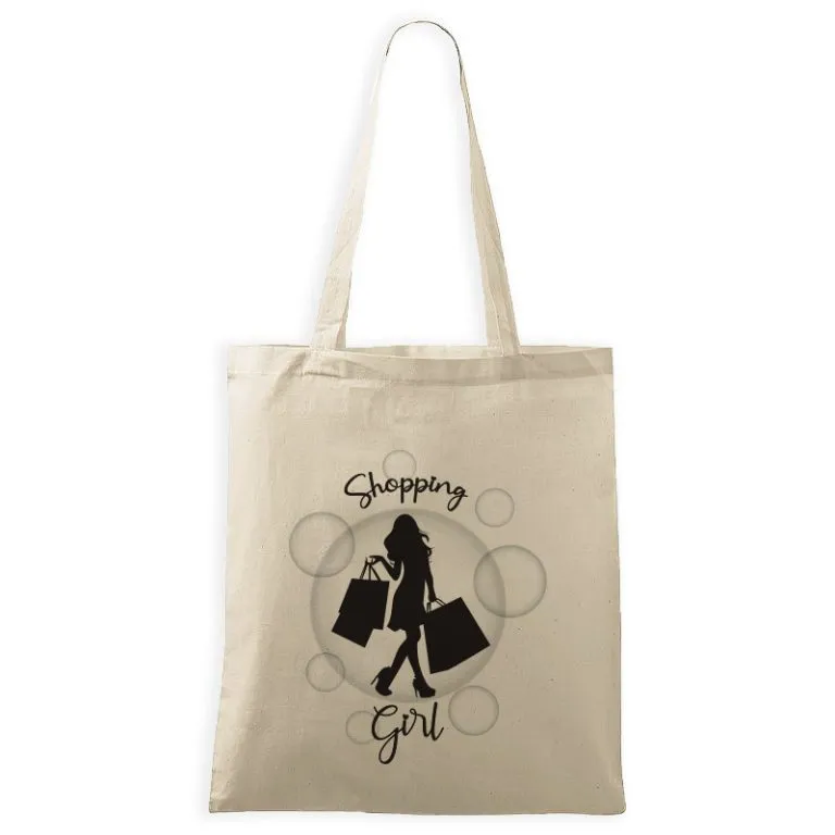 Platnena torba- Shopping girl - Osijek
