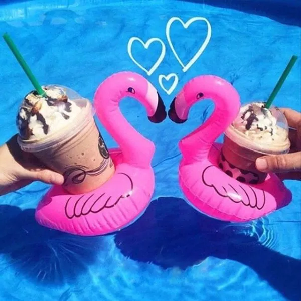 flamingo na napuhavanje za piće - slika 2