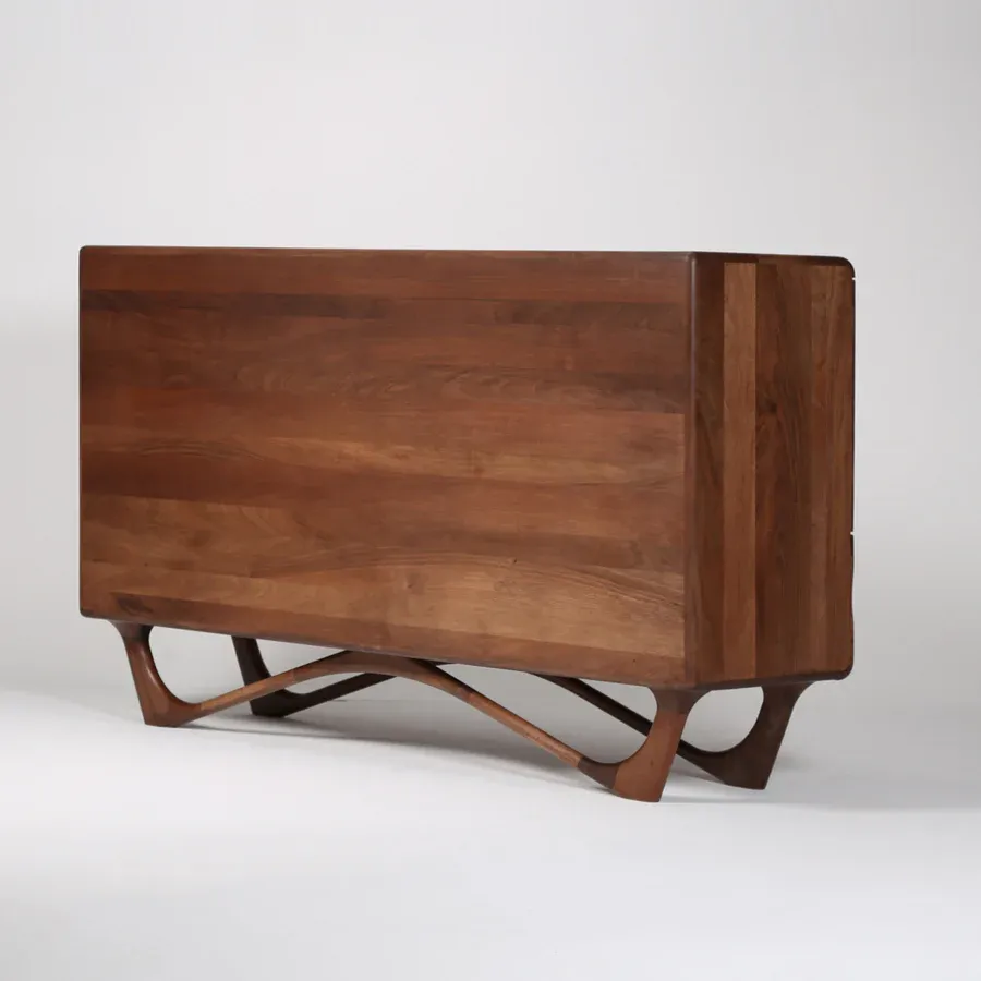 komoda antoni alto 160x96cm, materijal: puno drvo orah - slika 9