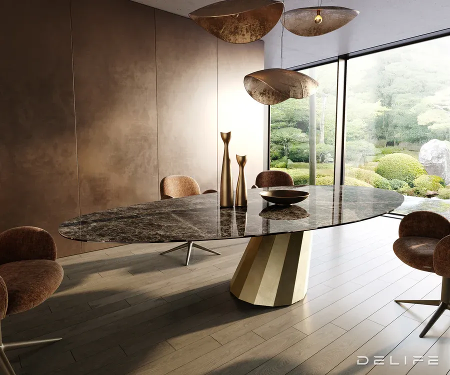 Blagovaonski stol Edge 315x150cm, Materijal: Keramika Laminam Emperado - Čakovec, Čakovec-zapad