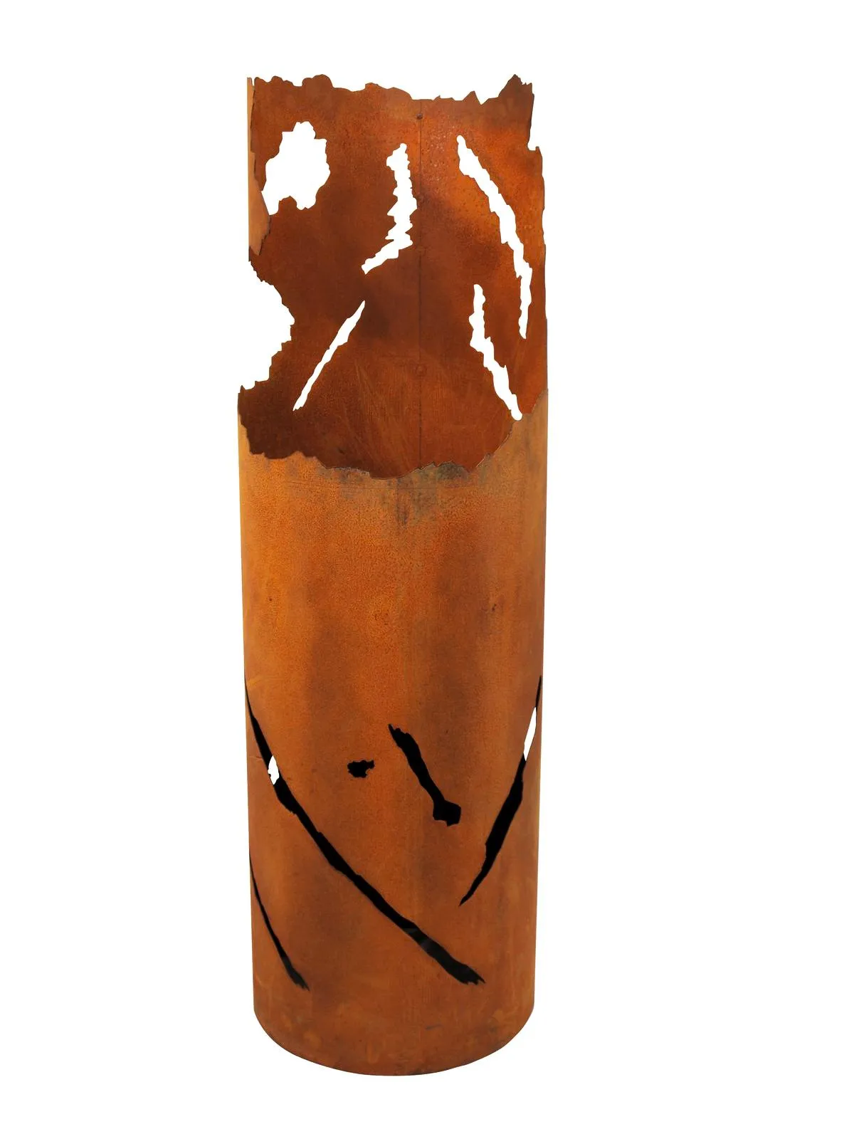 EUROPALMS Fire-column crack decor, rusty, 123cm - Križevci