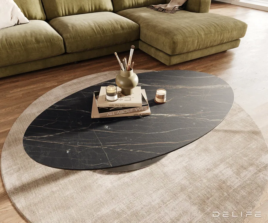 klub stolić edge 140x80cm, materijal: keramika laminam noir desir - slika 4