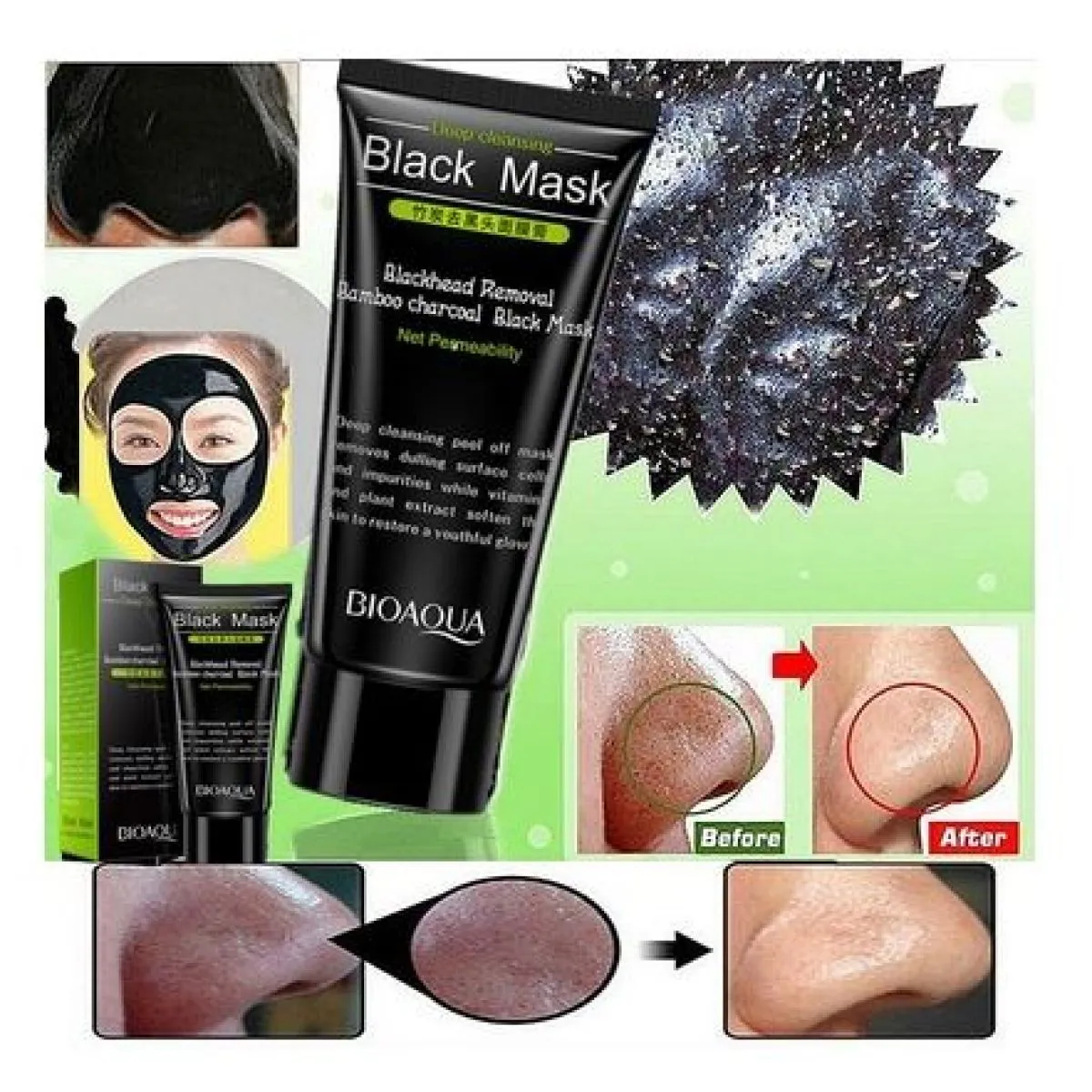 novo u ponudi - black mask - crna maska za lice - slika 3