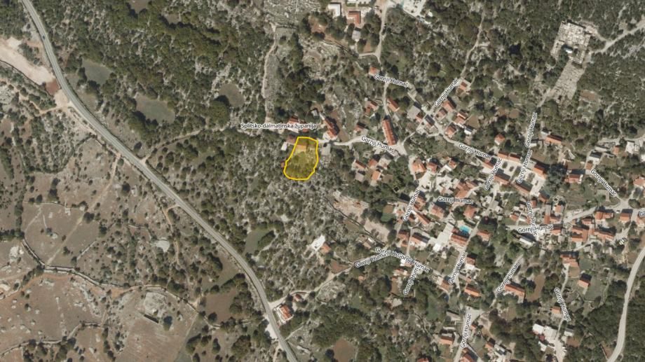 gornji humac (brač) - građevinsko zemljište s nedovršenom kućom - slika 3