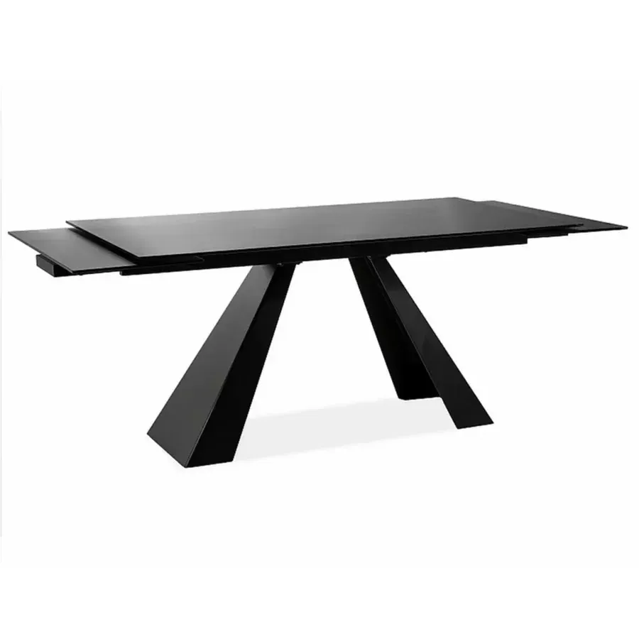 blagovaonski stol salvadore 160/240x90cm, materijal: kaljeno staklo - slika 2