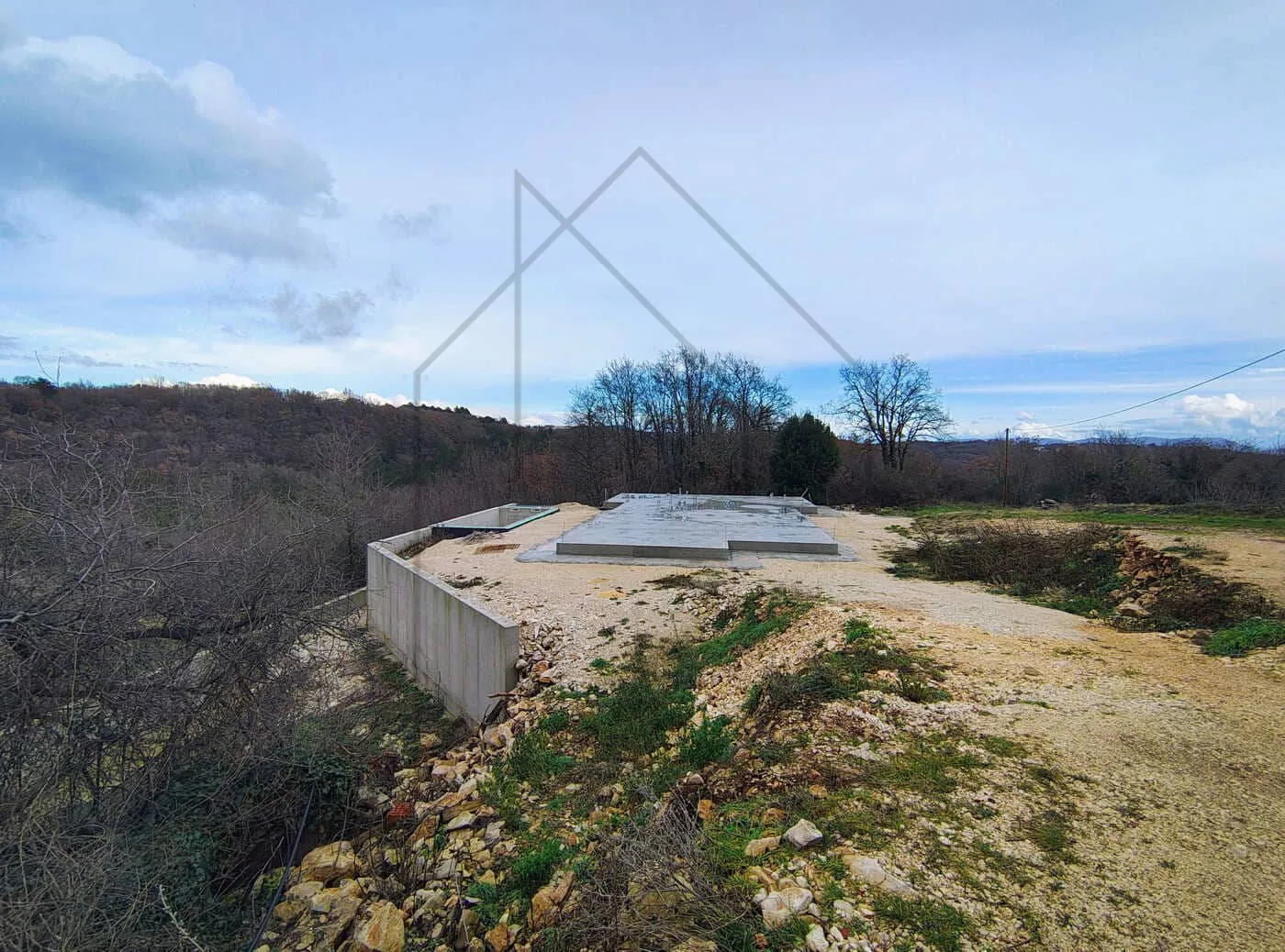 započeta gradnja, prizemnica s bazenom i podrumom – labin, istra - slika 9
