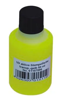 EUROLITE UV-active stamp ink, transp. yellow, 50ml - Križevci