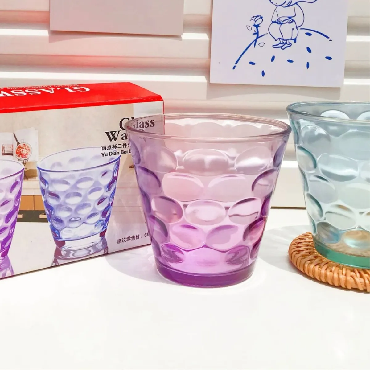set od 2 staklene čaše „raindrop“ – elegantne kristalne čaše za piće - slika 4
