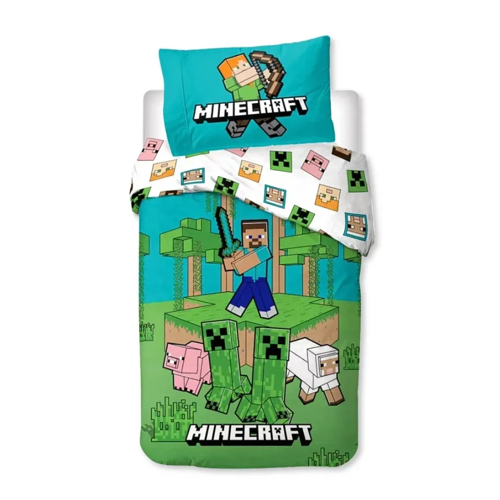 Minecraft ‘Jungle Explore’ dječja posteljina, 140×200 cm - Zagreb