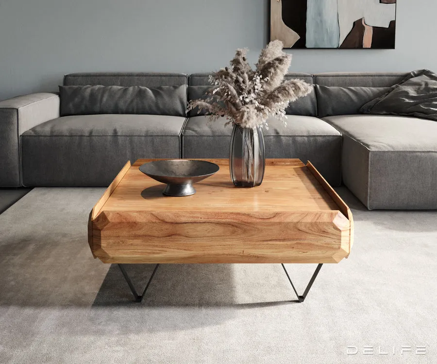 klub stolić kiano 90x90cm, materijal: bagrem - slika 3