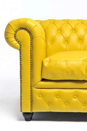 chesterfield dvosjed original leather | 2-sjedišta | yellow - slika 3