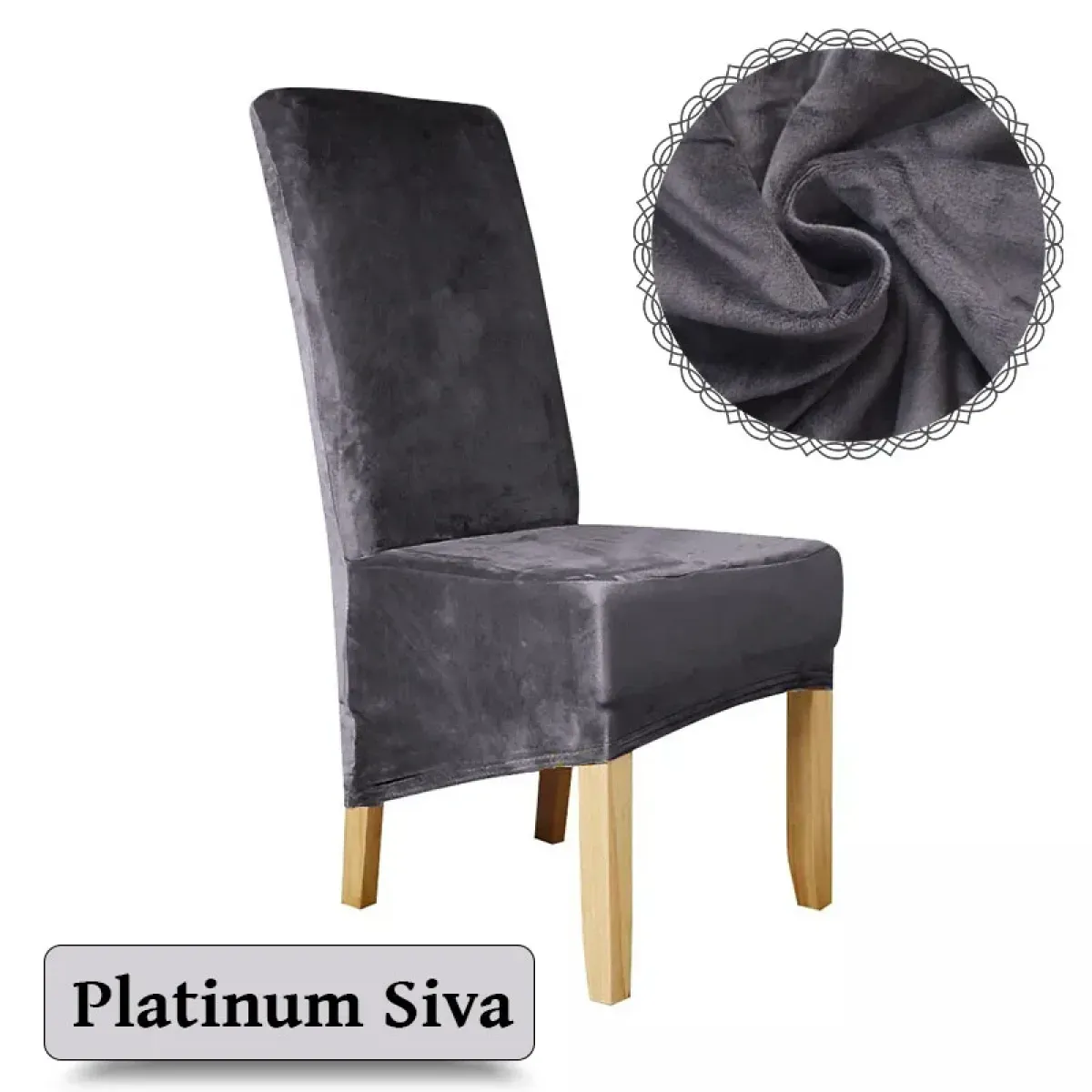 elegance - plišane navlake za stolice dugog naslona - premium dizajn - slika 8