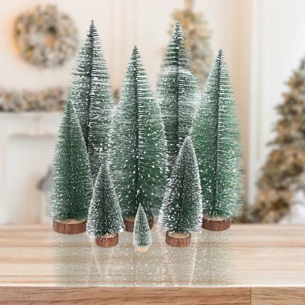 (10 kom) stolno božićno drvce - pine - slika 5